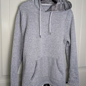 Depart West Southwestern / Aztec Preppy Kangaroo Pouch Pullover / Hoodie Gray L